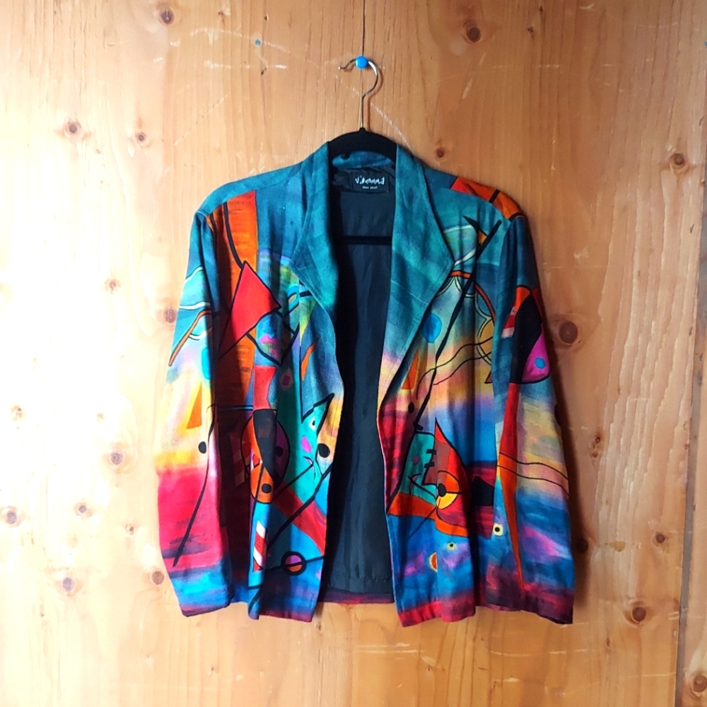Dilemma Dhun Shroff Silk Woven Multicolor Jacket